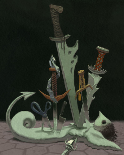 serpent worm (print)