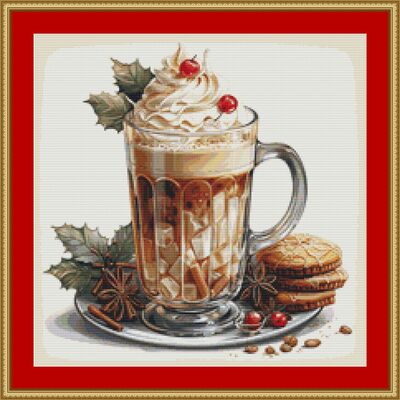 Festive chocolate cross stitch pattern