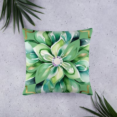 Ngc  lea' aquarelle reversible pillow