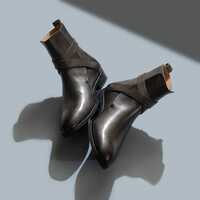 Handmade Fashion Men's Brown Leather Jodhpur Ankle High Boots - Thumbnail 2