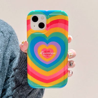 *free shipping*rainbow heart phone case