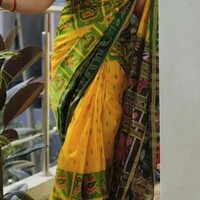 Sambalpuri silk pata  Saree wedding and festival  party wear silk Saree  - Thumbnail 1