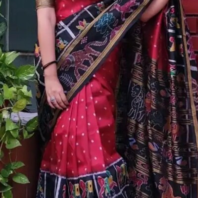 Sambalpuri silk pata  saree wedding and festival  party wear silk saree 