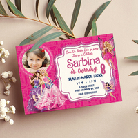 Barbie Birthday Invitation, Barbie Girl Birthday Invitation Canva Editable Instant Download - Thumbnail 3