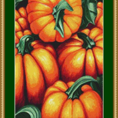 Pumpkins cross stitch pattern