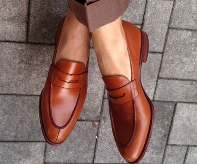 New Handmade Latest Style Brown Real Leather Shoes, Men leather Shoes