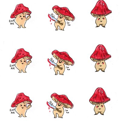 Mushroom sticker sheet