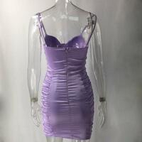 (NO REFUND AND EXCHANGE)Sexy lace-up pleated sling dress - Thumbnail 4