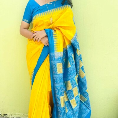 Sambalpuri silk pata  saree wedding and festival  party wear silk saree 