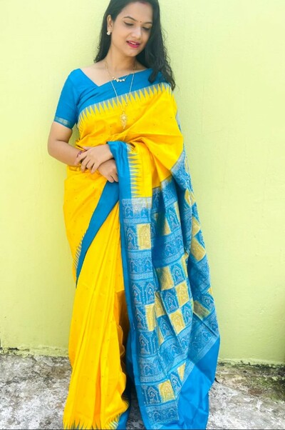 Sambalpuri silk pata  Saree wedding and festival  party wear silk Saree 