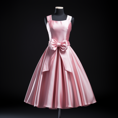 Custom hand made pink satin strapless short length lace up back formal prom evening dress brithday homecoming clothing w1-20.1