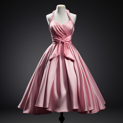 Custom hand made pink satin strapless short length lace up back formal prom evening dress brithday homecoming clothing w1-20.2