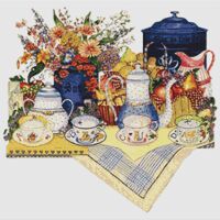 Teatime Cross Stitch Pattern - Thumbnail 1