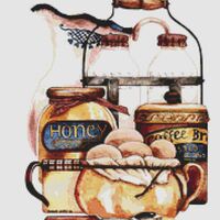 Eggs And Milk Cross Stitch Pattern - Thumbnail 1