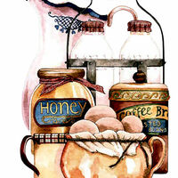 Eggs And Milk Cross Stitch Pattern - Thumbnail 2