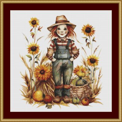 Scarecrow cross stitch pattern - Thumbnail 4