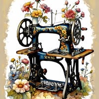 Sewing Machine Cross Stitch Pattern - Thumbnail 2