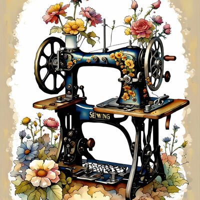 Sewing machine cross stitch pattern