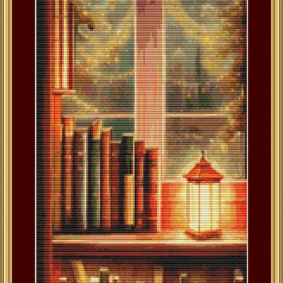 Lantern by the window cross stitch pattern - Thumbnail 5