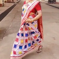 Sambalpuri pasapali pata  silk Saree odisha Handloom wedding and festival party wear silk Saree  - Thumbnail 1