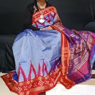   buy authentic handcrafted odisha barpali sambalpuri khandua silk  saree online