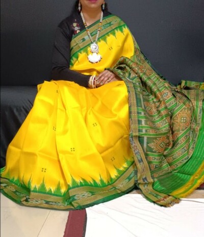 Buy Authentic Handcrafted Odisha Barpali Sambalpuri Khandua silk  Saree Online