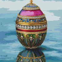 Faberge Egg Cross Stitch Pattern - Thumbnail 1