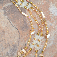 ROSE GOLD EMPRESS 👑✨️ GLOW IN THE DARK CRYSTAL & GEMSTONE HANDMADE WAIST BEAD SET BY Nubian Collection Artwear 🎨  - Thumbnail 1