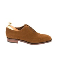 New Handmade Men's SNUFF SUEDE WHOLECUT OXFORDS Shoes - Thumbnail 1