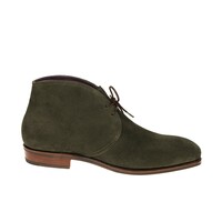 NEW HANDMADE LODEN SUEDE CHUKKA BOOTS For Men's - Thumbnail 1