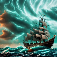 Thunderstorm Cross Stitch Pattern - Thumbnail 2