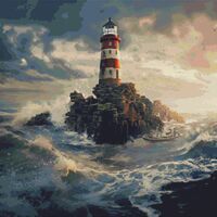 On The Rocks Cross Stitch Pattern - Thumbnail 1