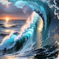 Ocean Waves Cross Stitch Pattern - Thumbnail 2