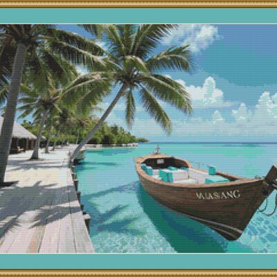 Maldives cross stitch pattern - Thumbnail 4