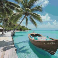 Maldives Cross Stitch Pattern - Thumbnail 1