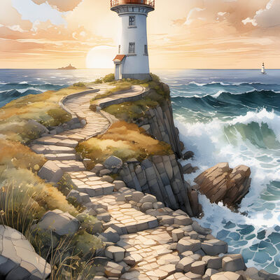 Lighthouses cross stitch pattern