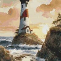 Lighthouse Cross Stitch Pattern - Thumbnail 1