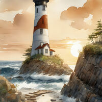 Lighthouse Cross Stitch Pattern - Thumbnail 2