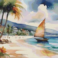 Boracay Island Cross Stitch Pattern - Thumbnail 1