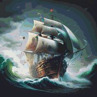 Under Full Sail Cross Stitch Pattern - Thumbnail 1