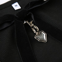 Black Heart Pendant Tank Top - Thumbnail 5