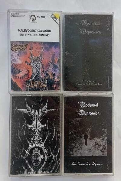 MALEVOLENT  CREATION, NOCTURNAL DEPRESSION, THUNDERBOLT Tapes 
