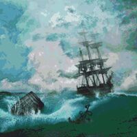 Shipwreck Cross Stitch Pattern - Thumbnail 1