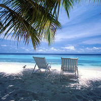 Relaxation Under The Palms Cross Stitch Pattern - Thumbnail 2