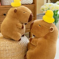 Cute Capybara With Duck Plush Toy - Thumbnail 3