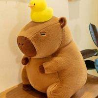 Cute Capybara With Duck Plush Toy - Thumbnail 5