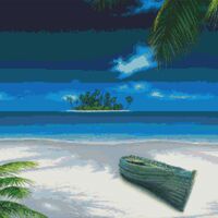 Beached Cross Stitch Pattern - Thumbnail 1