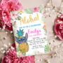 Stitch Aloha Birthday Invitation and Thank You Card Set | Tropical Hawaiian Celebration Duo-3