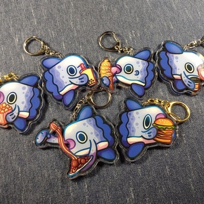 Mola food acrylic keychains