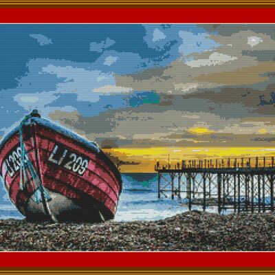 On the shore cross stitch pattern